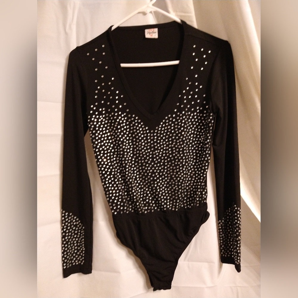 rhinestone bodysuit NWOT
